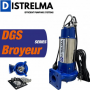 Pompe vide cave avec broyeur relevage eaux usees submersible puissante flotteur integre, inox DGS DISTRELMA, prix maroc