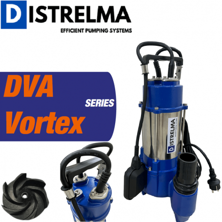 Pompe-vide-cave-puissante-Automatique-submersible-relevage-eaux usees-chargees-eaux-pluviales-flotteur-integre-DVA-DISTRELMA