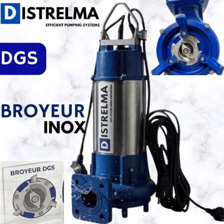 Pompe vide cave avec broyeur Maroc DGS DISTRELMA Relevage eaux usées puissant sans colmatage