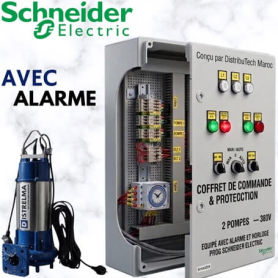 Coffret de Commande et Protection Schneider pour Pompe vide cave immergee Relevage Eaux Usées meilleur prix maroc