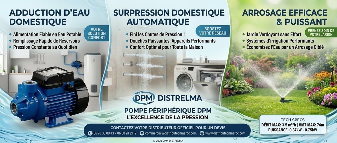 pompe a eau maison Maroc