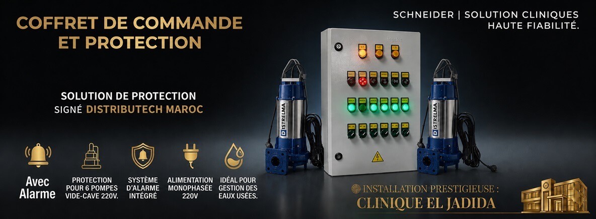 coffret de commande pompe vide cave prix maroc